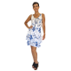 Φόρεμα κοντό βαμβακερό-βισκόζη με τιράντες